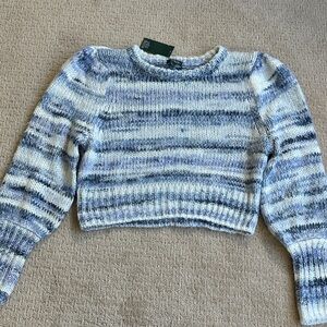 Wild Fable Blue and White Striped Sweater Fall Womens Large Top